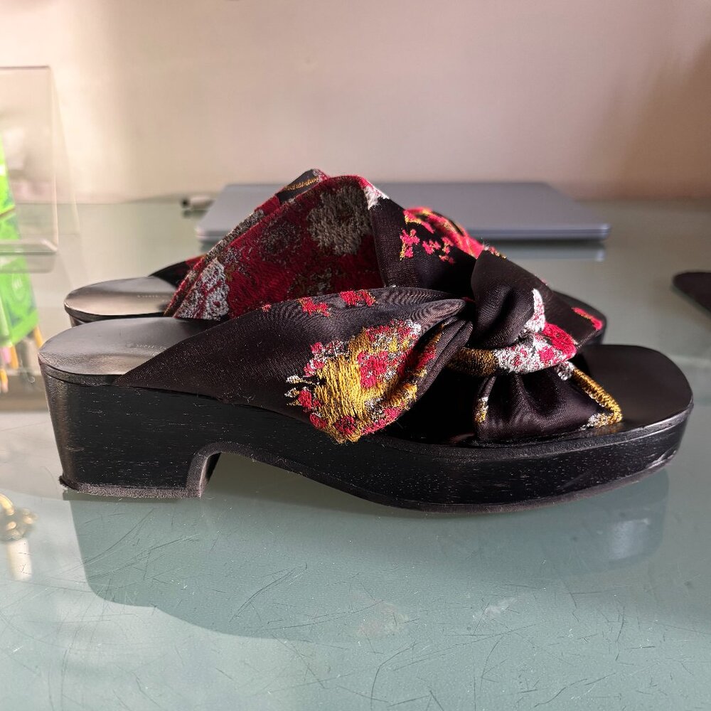 Dries Van Noten Platform Slide Sandals Clogs Made in Italy 38.5